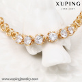 74513 Xuping pulsera de mujer de joyas de oro de moda con piedra de color blanco